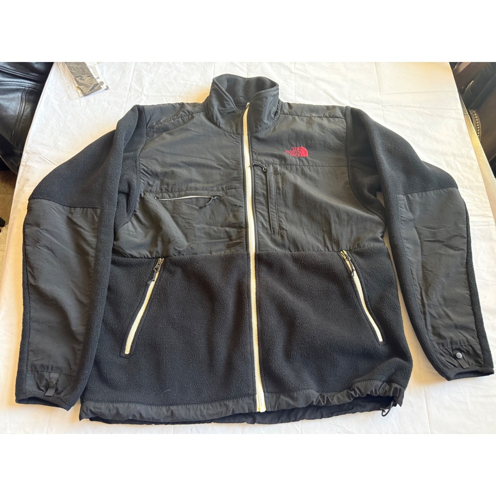 The North Face Denali Polartec Fleece Jacket Mens Medium Black AMYNPD2 F13